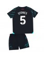 Billige Manchester City John Stones #5 Tredjedraktsett Barn 2023-24 Kortermet (+ Korte bukser)